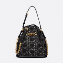 Dior Medium C'est Dior Bag Black Cannage Tweed