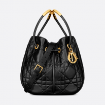 Dior Medium Dior Nolita Bag Black Macrocannage Lambskin