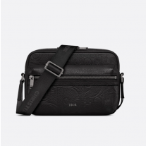 Dior Rider 2.0 Zipped Messenger Bag Black Dior Gravity Leather and Black Grained Calfskin