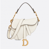 Dior Saddle Bag with Strap Latte Grained Calfskin
