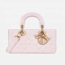 Dior Small Lady D-Joy Bag Pink Macrocannage Denim