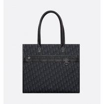 Dior Safari Tote Bag Black Dior Oblique Jacquard and Grained Calfskin