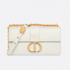 Dior 30 Montaigne East-West Bag with Chain Latte Calfskin