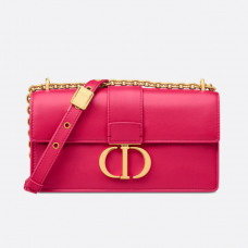 Dior 30 Montaigne East-West Bag with Chain Passion Pink Calfskin