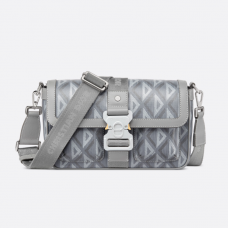Dior Hit The Road Bag with Strap Dior Gray CD Diamond Canvas