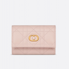 Dior Jolie Glycine Wallet Powder Pink Cannage Lambskin