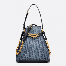 Dior Medium C'est Dior Bag Blue Denim Dior Oblique Jacquard