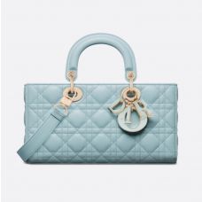 Dior Medium Lady D-Joy Bag Celestial Blue Cannage Lambskin