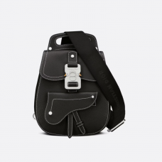 Dior Mini Gallop Sling Bag Black Grained Calfskin