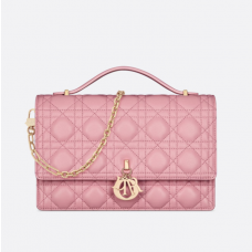 Dior Miss Dior Top Handle Bag Melocoton Pink Cannage Lambskin