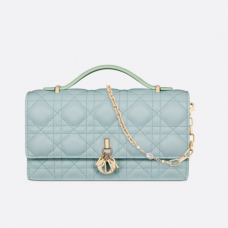Dior My Dior Mini Bag Two-Tone Pastel Mint and Celestial Blue Cannage Lambskin