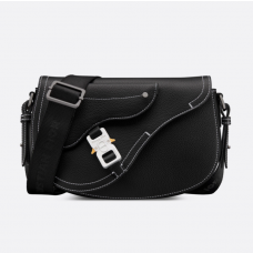 Dior Saddle Messenger Bag Black Grained Calfskin