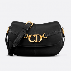 Dior Small CD Besace Bag Black Calfskin