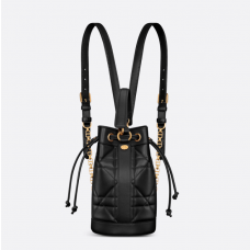 Dior Small Dior Backpack Black Supple Maxicannage Calfskin