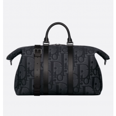 Dior Weekender 40 Bag Black Maxi Dior Oblique Jacquard