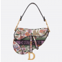 Dior Saddle Bag White Multicolor Dior 4 Saisons Été Embroidery