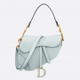 Dior Saddle Bag with Strap Placid Blue Smooth Calfskin